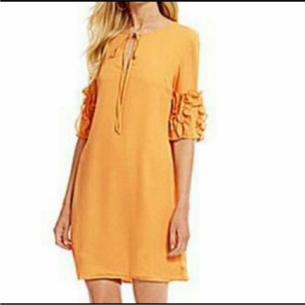 Daniel Cremieux Orange Midi Dress